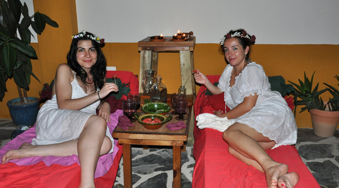 cenando en biclinium (para parejas)